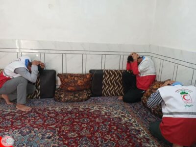مانور زلزله در خانه های هلال خوزستان اجرا شد