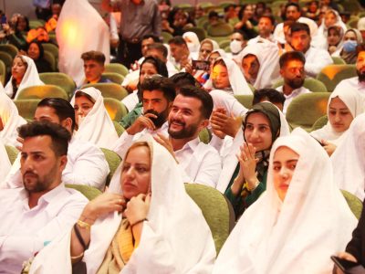گزارش تصویری مراسم توزیع ۱۰۰ سری جهزیه به زوج های خوزستانی توسط شرکت فولاد اکسین خوزستان